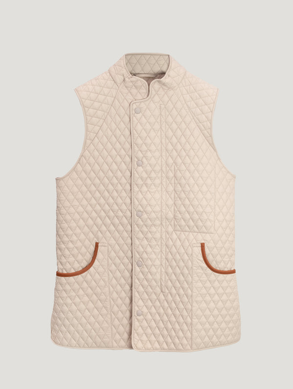 Stone Patch Pocket Quilted Gilet