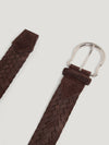 Brown Plaited Suede Belt