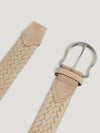 Sand Plaited Suede Belt