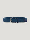 Blue Plaited Cashmere Belt