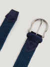 Blue Plaited Cashmere Belt