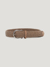 Brown Plaited Cashmere Belt