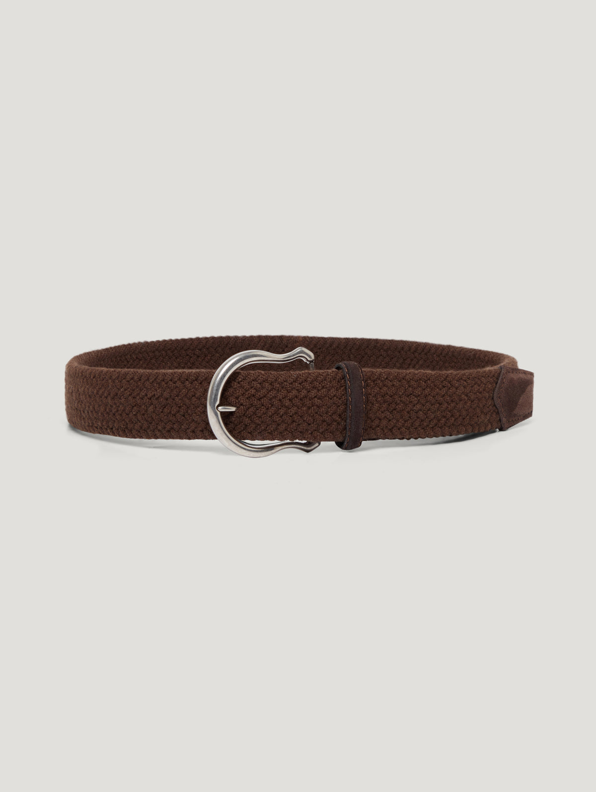 Dark Brown Plaited Wool Belt - Connolly