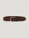 Dark Brown Plaited Cashmere Belt