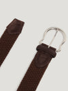 Dark Brown Plaited Cashmere Belt
