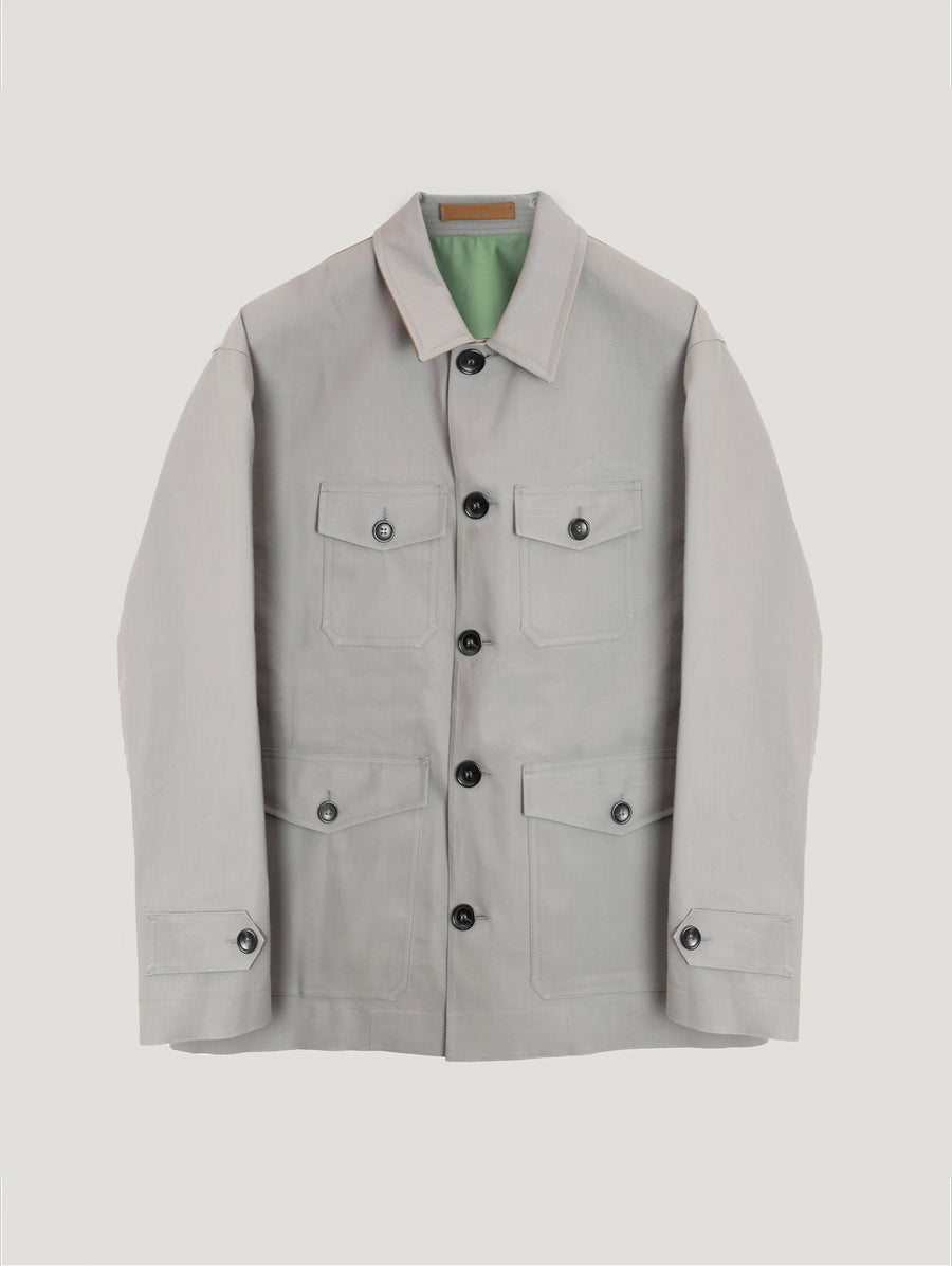 Grey Gabbardine Poachers Coat - Connolly