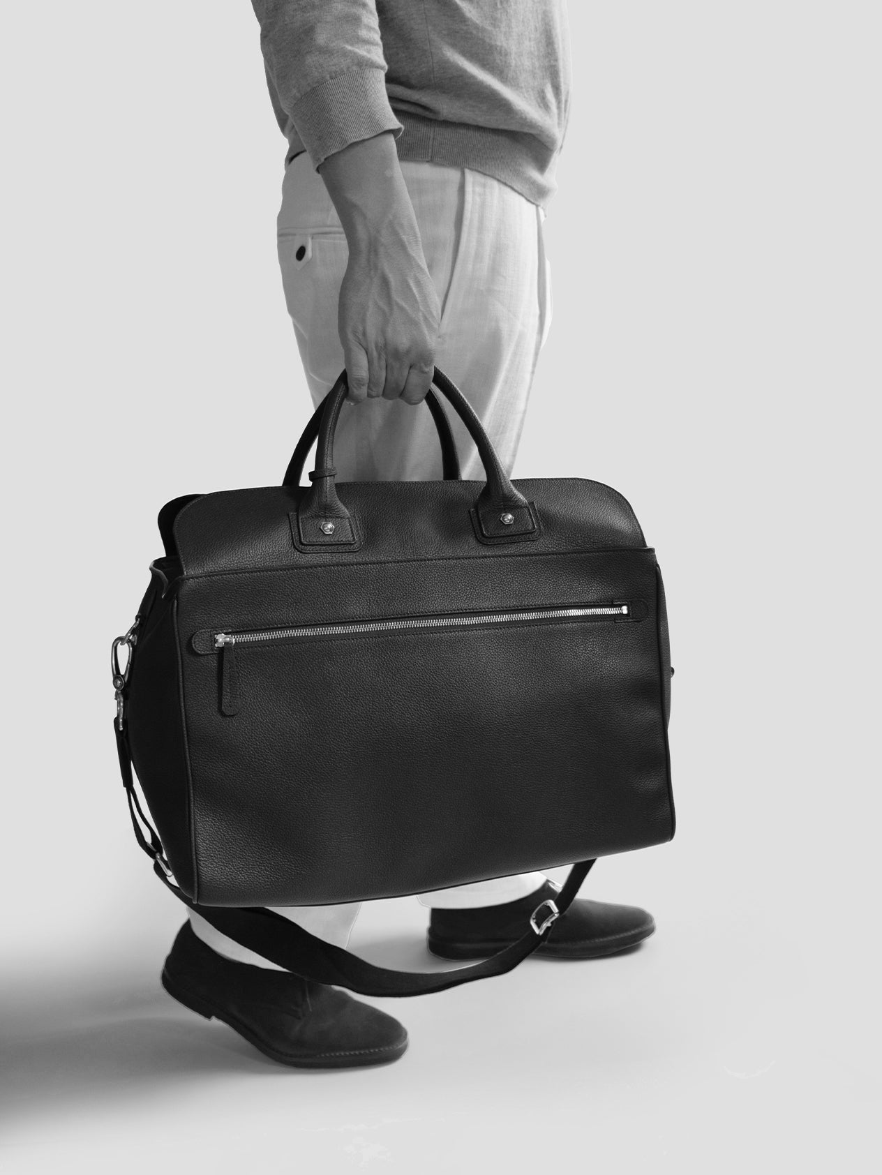 Black Medium Sea Bag 1985 | Connolly Leather Bag