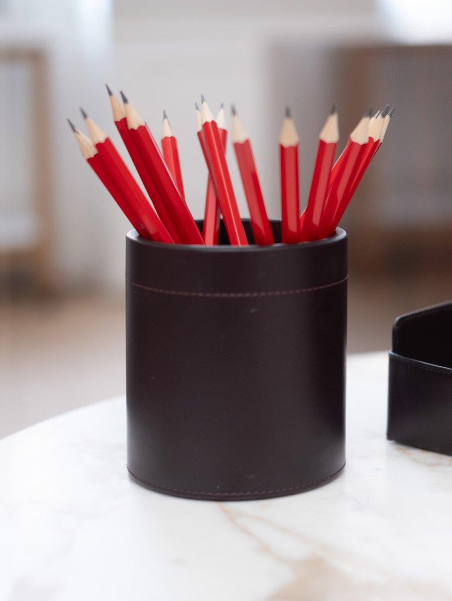 Burgundy Small Pen Pot - Connolly