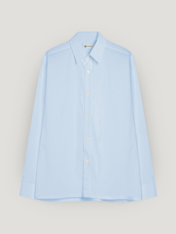 Pale Blue Regular Collar Single Cuff Shirt