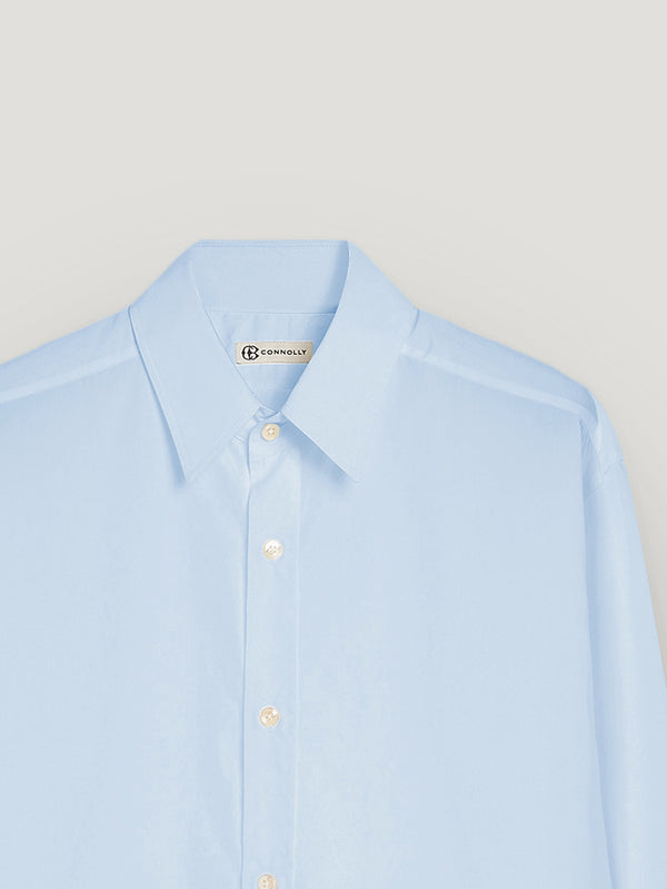 Pale Blue Regular Collar Single Cuff Shirt