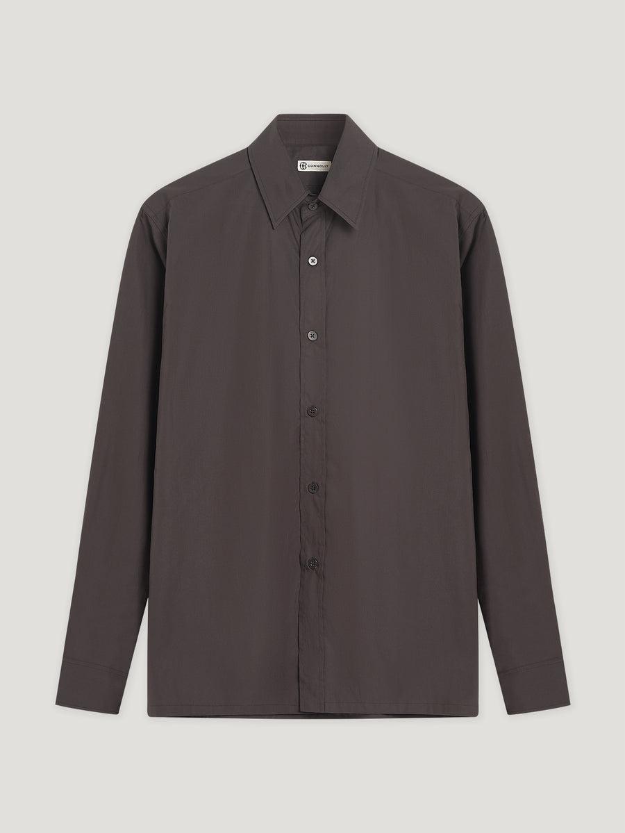 Brown Regular Collar Single Cuff Shirt - Connolly