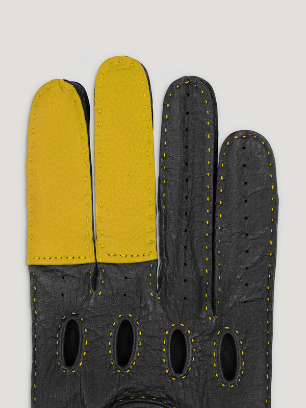 Black/Yellow Road Rage Gloves