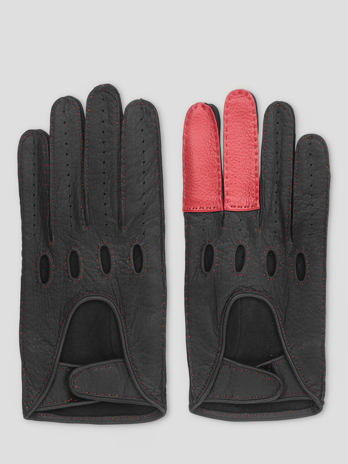 Black/Red Road Rage Gloves - Connolly