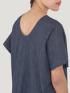 Denim Round Neck Long Dress