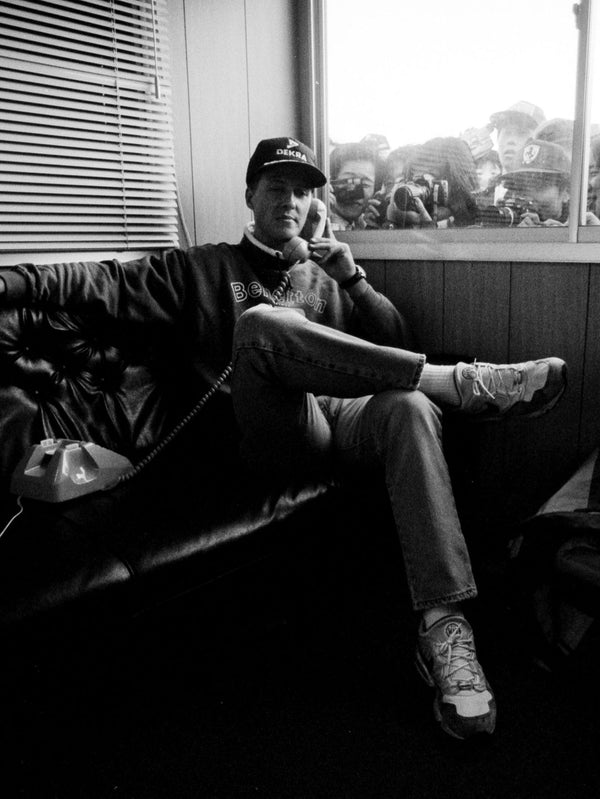 Michael Schumacher In His Office by Jon Nicholson
