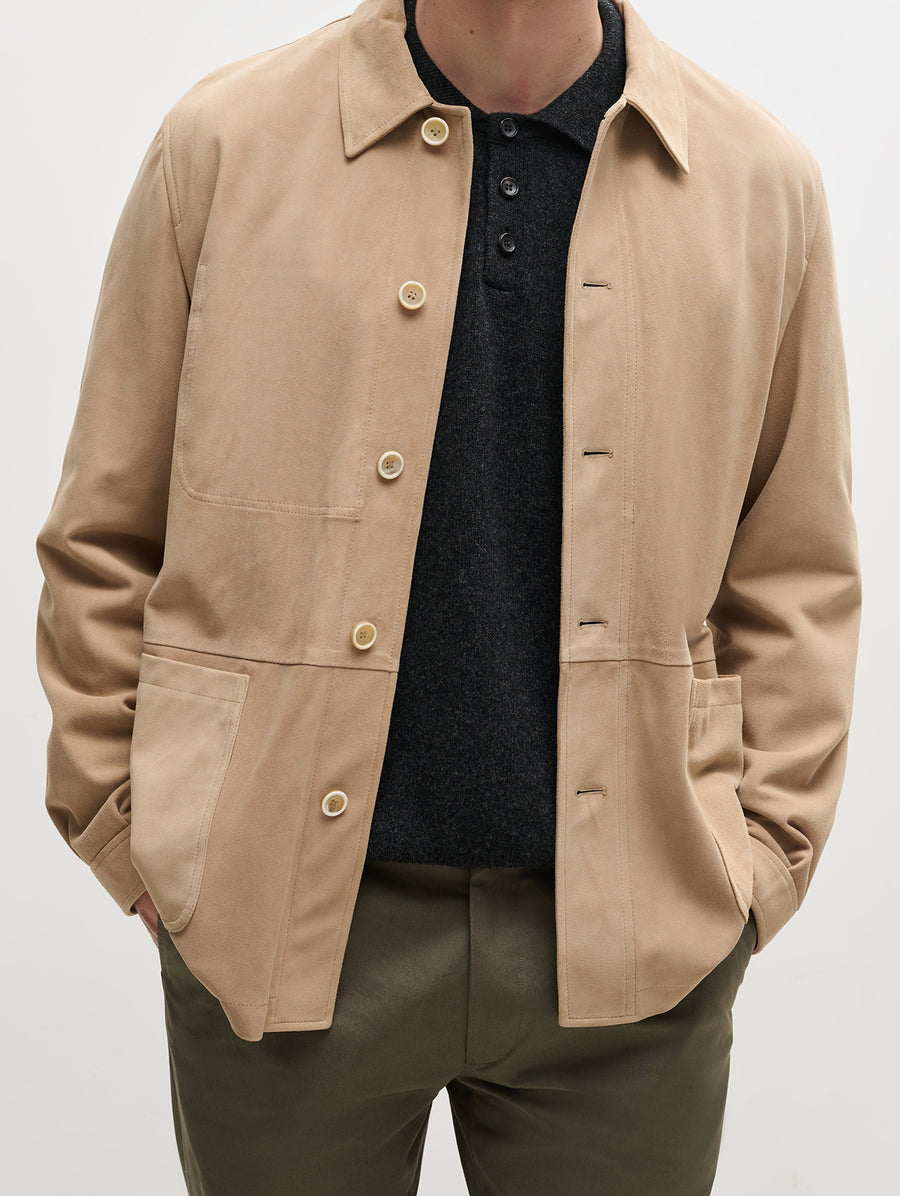 Stone Suede Overshirt