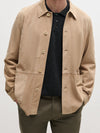 Stone Suede Overshirt