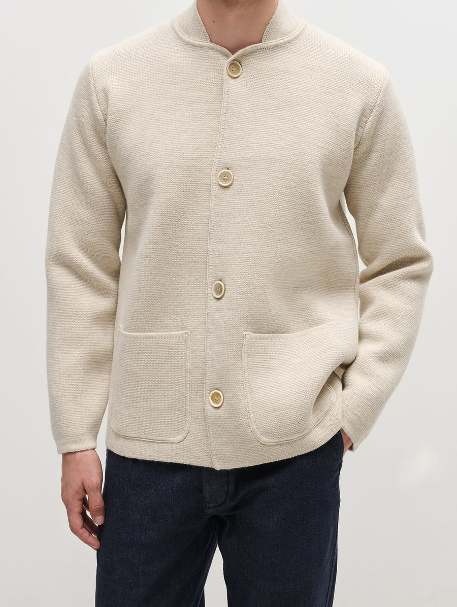 Natural Single Breasted Driving Jacket
