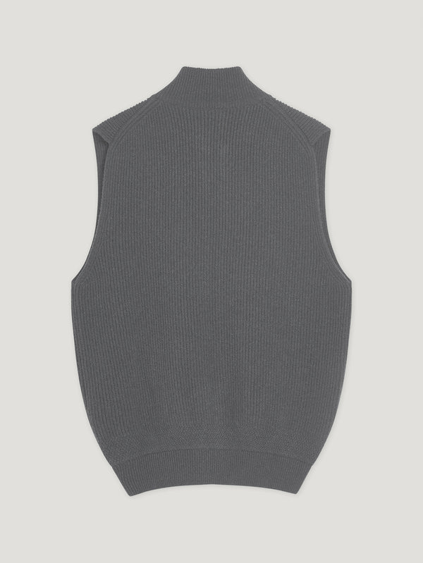 Anthracite Cashmere Driving Gilet