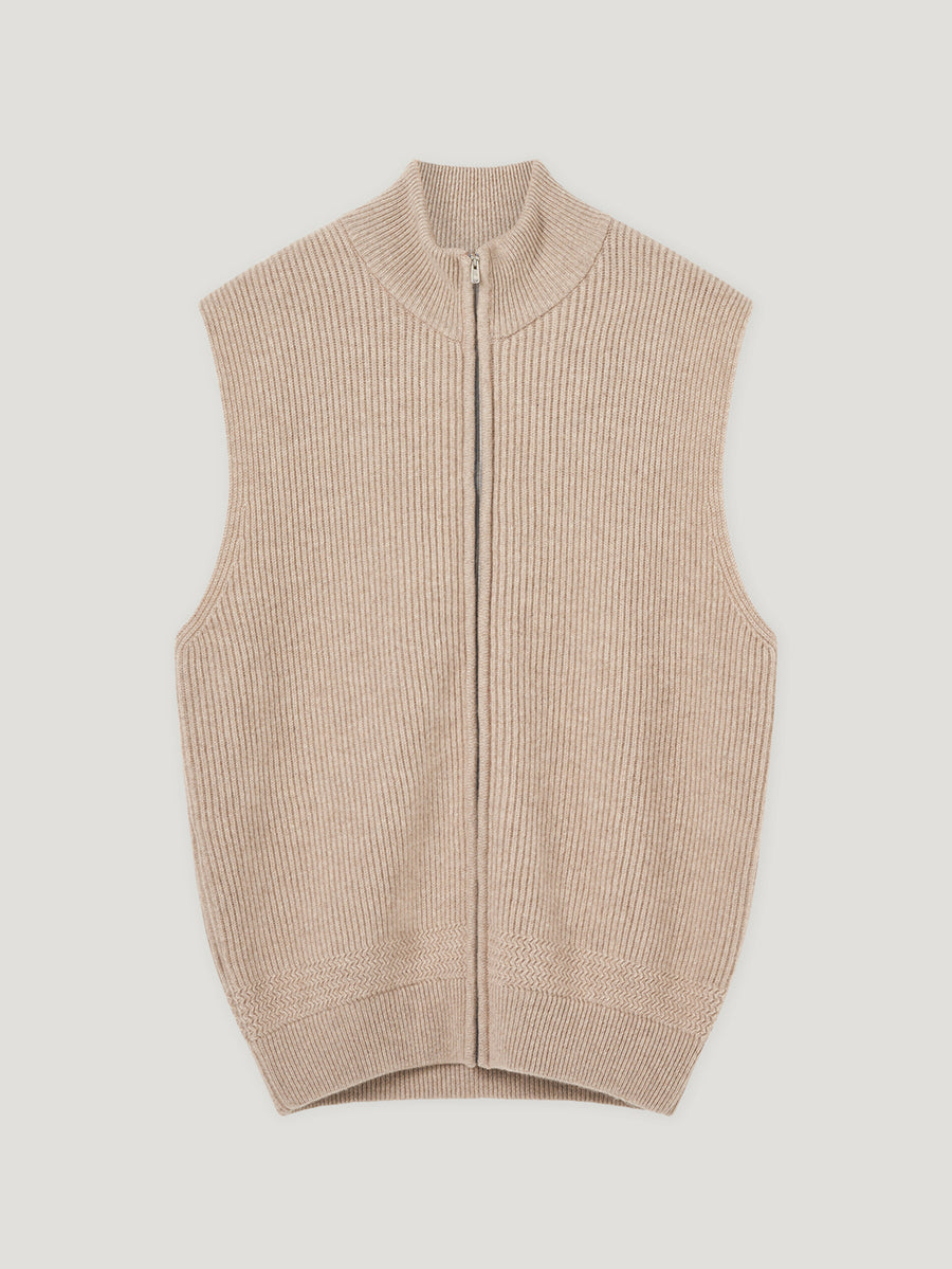 Natural Cashmere Driving Gilet - Connolly