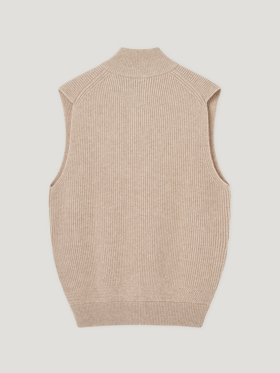 Natural Cashmere Driving Gilet - Connolly