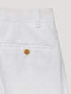 White Summer Linen Mix Trousers