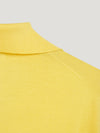 Yellow Summer Open Collar Long Sleeve Polo
