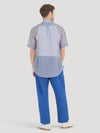 Blue Check Two Pocket Short Sleeve Shirt