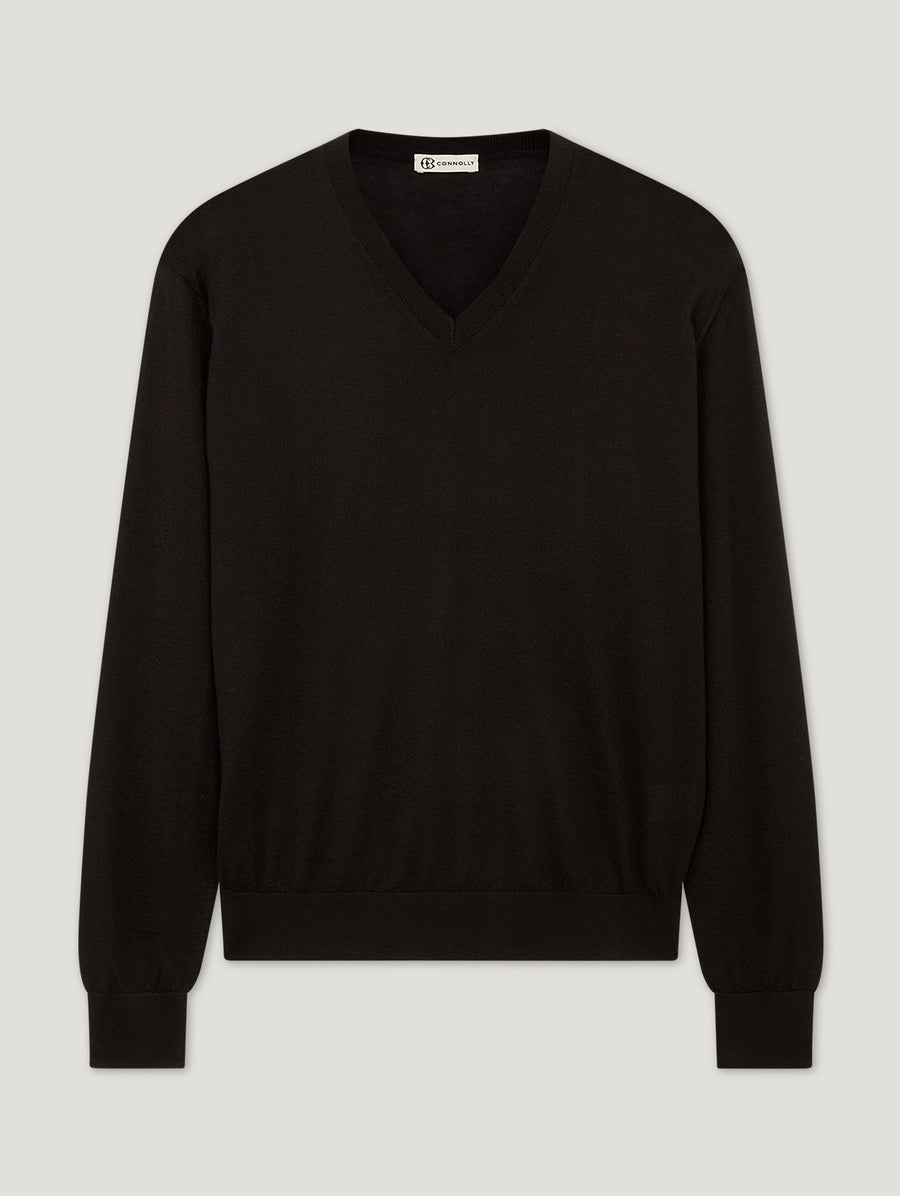 Black Voile D'or V-Neck - Connolly