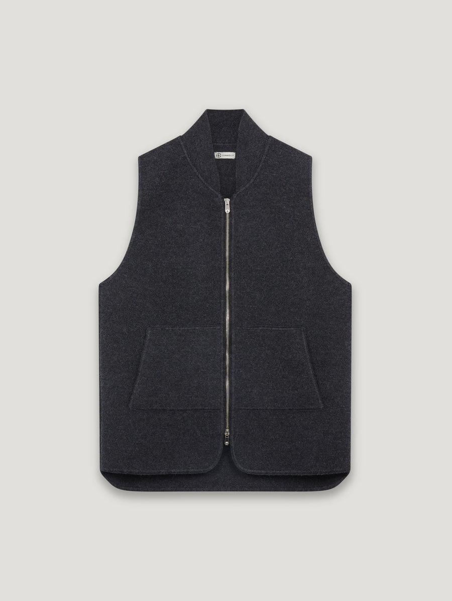 Wool Drop Back Car Vest