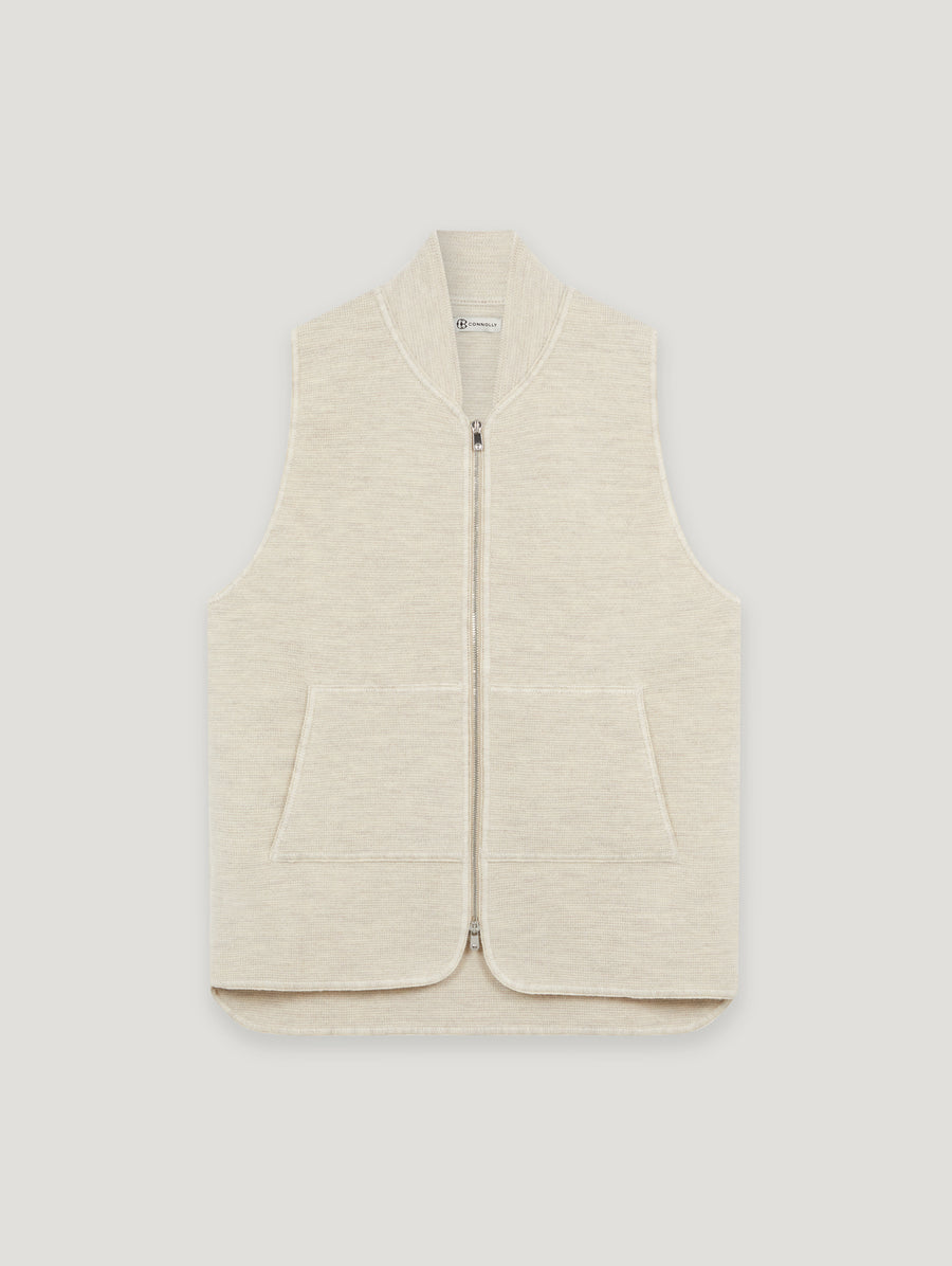 Wool Drop Back Car Vest