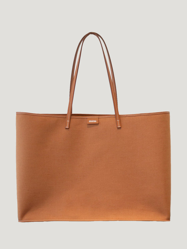 XL Tan Canvas Tote Bag