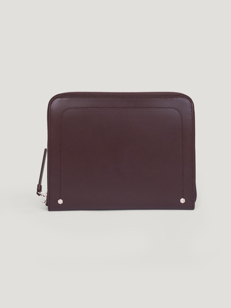 Burgundy Zip Around Travel Wallet - Connolly