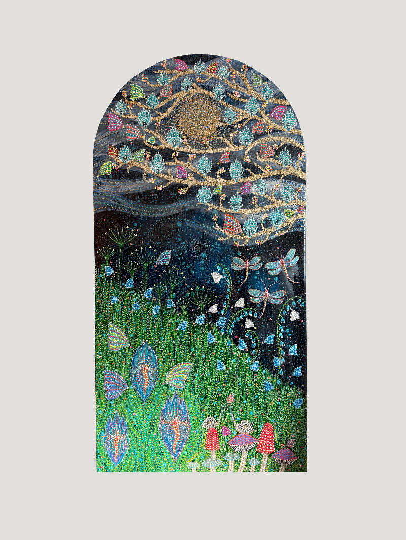 In Middle Of The Night Garden Turquoise Sky