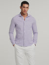 Lavender Pique Cotton Polo Shirt