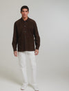 Brown Suede Over Shirt