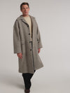 Brown/Natural Oversized Martingale Coat