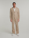 Beige Denim Suit