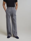 Blue Oxford Bag Trousers