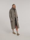 Brown/Natural Oversized Martingale Coat