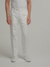 White Summer Linen Mix Trousers