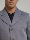 Blue Oxford Single Breasted Jacket