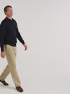 Navy 3 Button Merino Polo Shirt