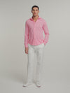 Pink Pique Cotton Polo Shirt