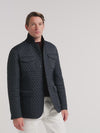 Navy Quilted Norfolk Jacket