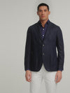 Navy Soleil Silk Jacket