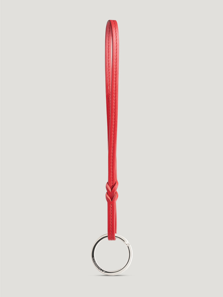 Red String Key Ring | Connolly Leather Accessories
