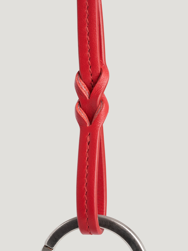 Red String Key Ring | Connolly Leather Accessories