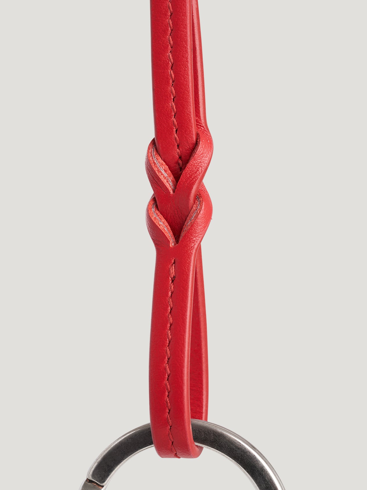 Red String Key Ring | Connolly Leather Accessories