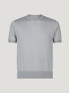 Connolly England | Silver Classic Cashmere & Silk T-Shirt